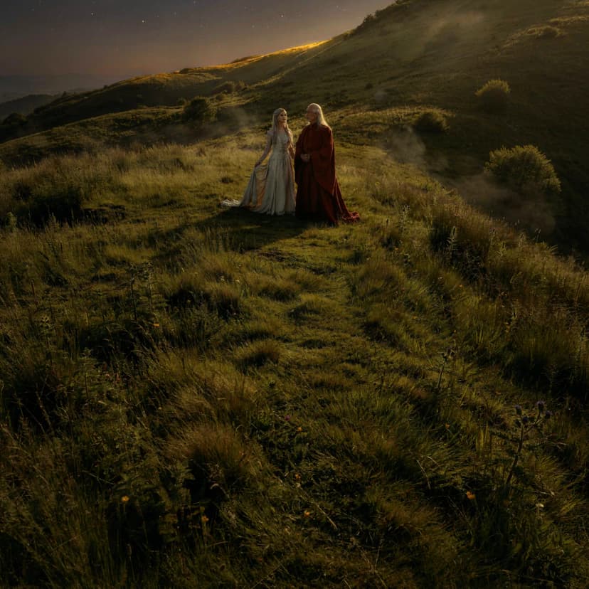 Legendary hills illuminated by the faint light where the mortal world meets fairyland.